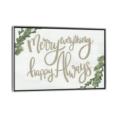 Merry Everything - Wall Art Print - Framed Canvas