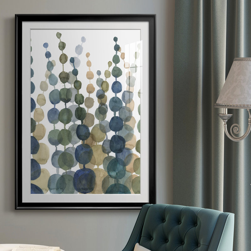 " Pompom Botanical II ", Black Framed, 42.5" H x 30.5" W x 1" D