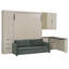 Lit escamotable avec rangement hydraulique, canapé, tablettes et tiroirs, éclairage DEL / USB-256607104