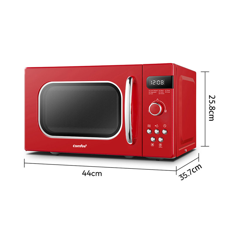 Comfee 35.7cm 20L L 800W - Watt Countertop Microwave, Red