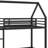 Metal Frame House Bunk Bed With Built-In Ladder-2056804853