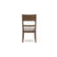 Ensemble de 2 chaises d'appoint Cabal, polyester beige, bois de hickory brun