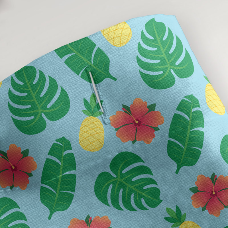 Rideau de douche tropical simple elizabeth katelyn, Bleu