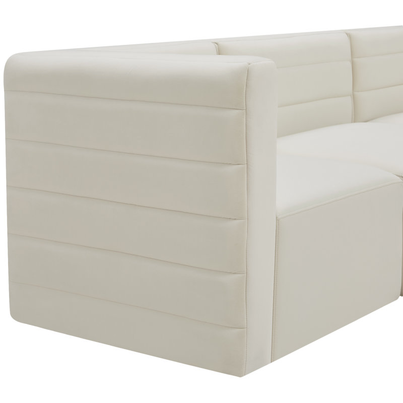 Canapé modulaire Enso, Velours crème