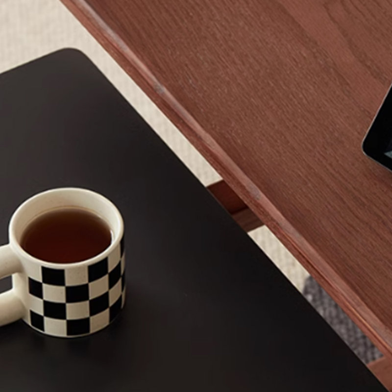 Table basse en bois massif Design Sens, Noir / brun