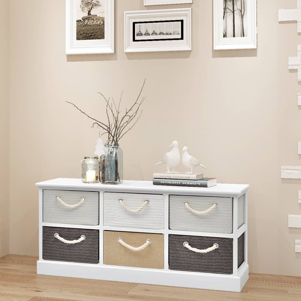 Longshore Tides Storage Bench 6 Drawers Wood | Wayfair