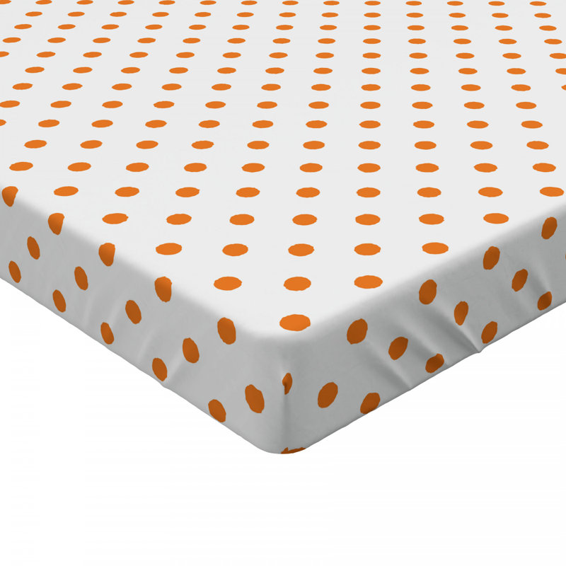 Microfiber Polka Dots Fitted Sheet, Twin Fitted Sheet, Beige Polka Dots