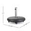 Base de parasol d'extérieur robuste - Noir, acier inoxydable, support carré 21,45 po en acier noir x 3,15 po