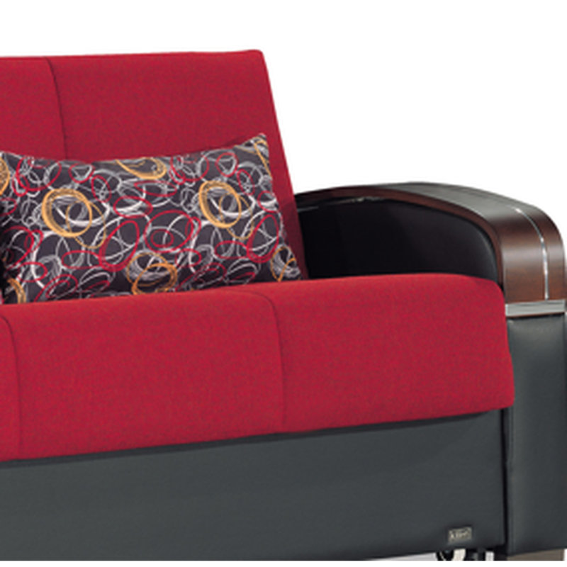 Red With Extra Storage - For Comfortable Living Functionality Stylish Chenille Upholstery