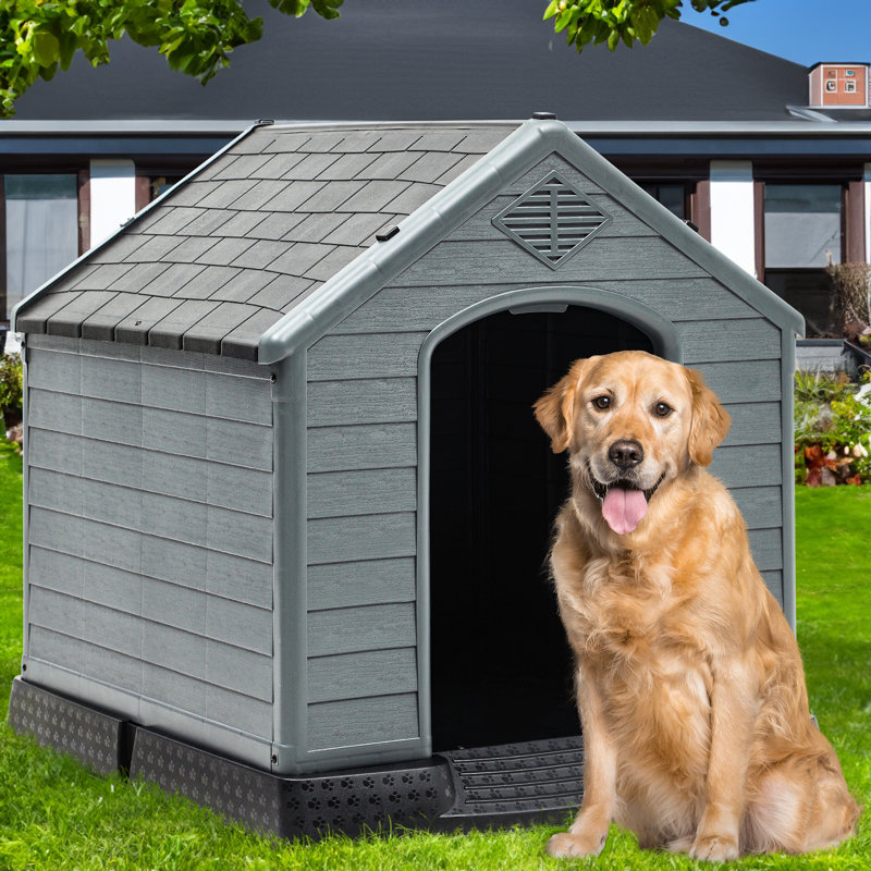Niche pour chien Shelia, H 38,8 po x l 38 po x P 41,3 po, Gris