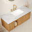 Meuble-lavabo de salle de bain mural en bois naturel 48 po Luxury