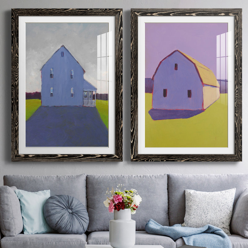 Structure Bucolique, reproduction d'art encadrée Premium - prête à être accrochée, H 37,5 po x l 55 po x P 1,5 po