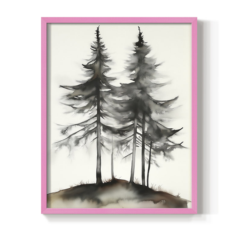 Art des Fêtes de Noël - série 2-XX, reproduction encadrée - bois massif, 11" H x 9" W, Pink