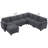 7-Piece Upholstered Corduroy Sectional-1228022338