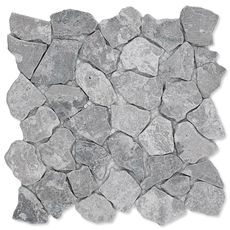 Carreau de mosaïque 11 po x 11 po, Gris cendré