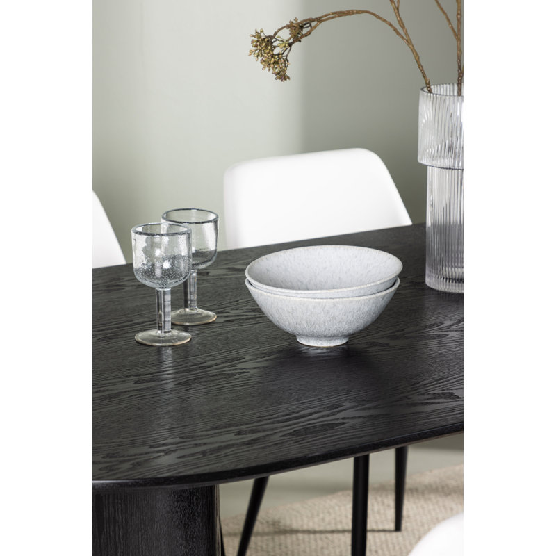 Mize 4 - Person Dining Set, White, White, Black