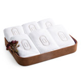 BROWN SUEDE OVAL MONOGRAM GIFT SET-A