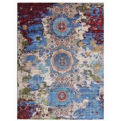 Tapis multicolore de haute qualité noué à la main