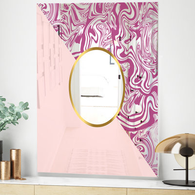 Marbled Marble 1 Mid-Century Wall Mirror