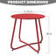 Table d'appoint ronde extérieure de 45 cm (18 po), petite table de chevet résistante aux intempéries pour terrasse, jardin, balcon ou cour.-53921146