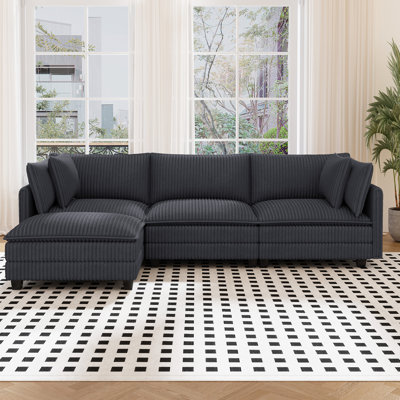Canapé modulaire en L 109 po avec 1 repose-pieds Cloud