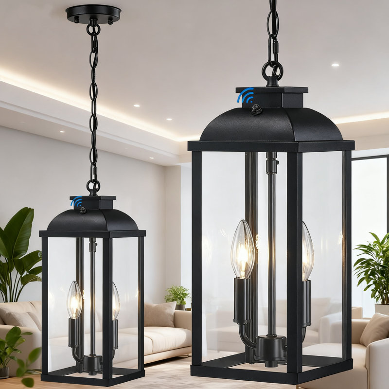 Luminaire suspendu d'extérieur 2 lumières Dusk To Dawn