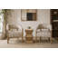 Table d'appoint empilable sculpturale Oak Crest couleur blé – Placage en chêne blanc américain