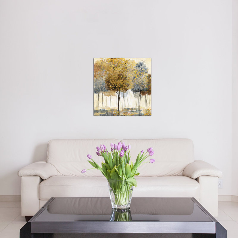 Forêt métallique I, reproduction d'art sur toile tendue, H 12 po x l 12 po x P 1,5 po, Toile tendue, Pas de tapis
