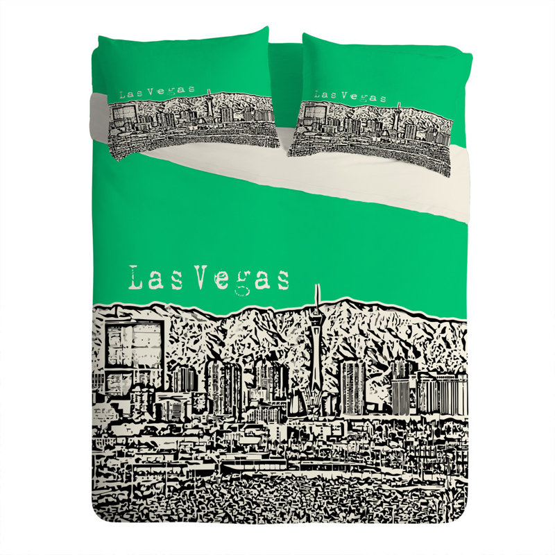 Taie d’oreiller las vegas Bird Ave, Vert, Standard