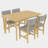 5 Piece Dining Table Set for 4, Modern Kitchen Table and Chairs, Dining Room Set-1865269148