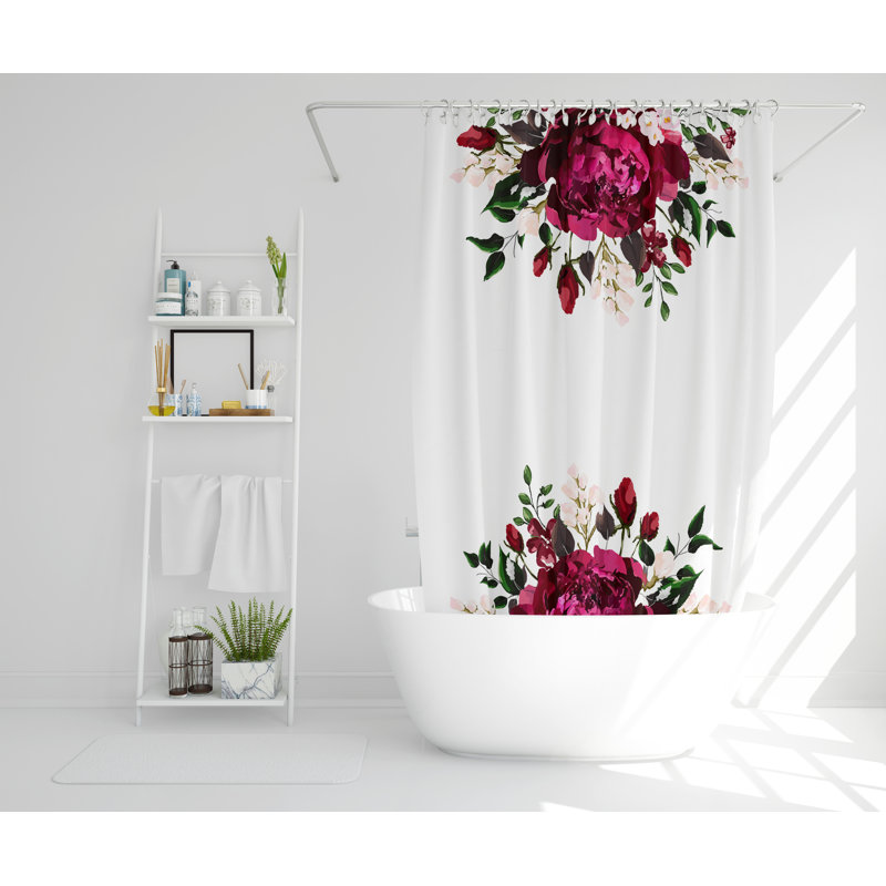 Yakira Polyester Shower Curtain Set, 168cm H x 168cm W