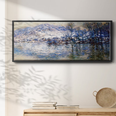 The Seine at Port Villez, Snow Effect, 1885 - Framed Canvas