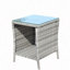Table basse d'extérieur 1 table basse avec verre trempé transparent