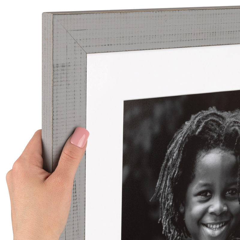 Cadre photo à finition usée Boggs, 10 po x 20 po, Gris