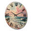 Pink Beach Breezes - Très grande horloge murale en bois-575249826