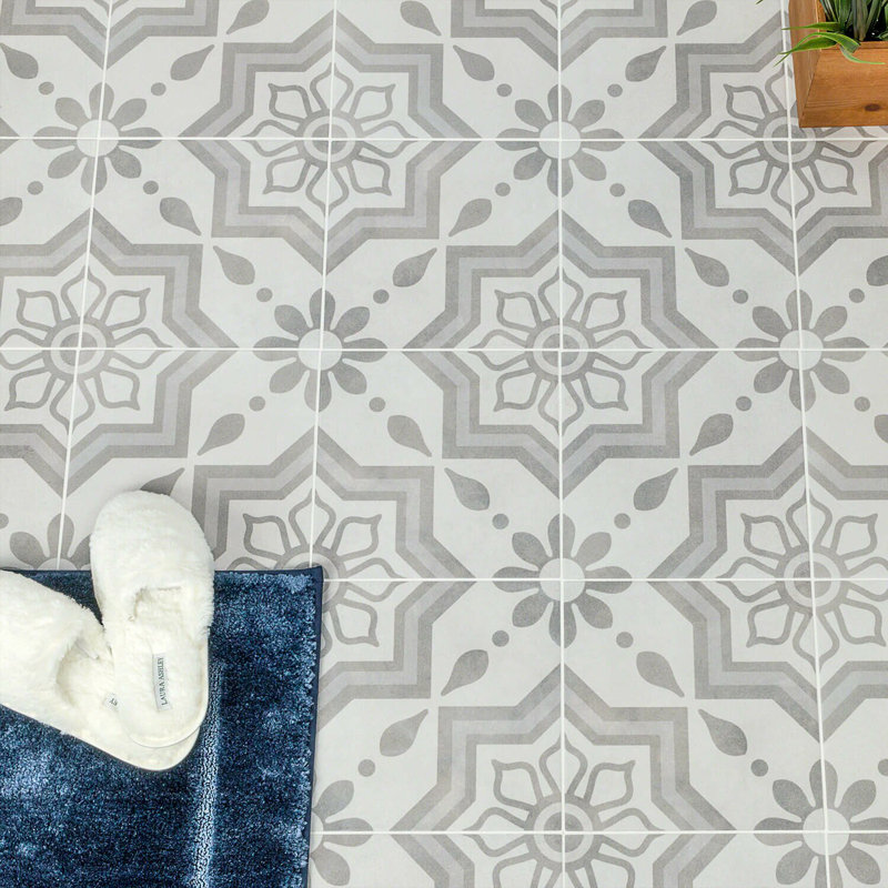 Cascais 9X9 Matte Encaustic Cement Look Porcelain Tile