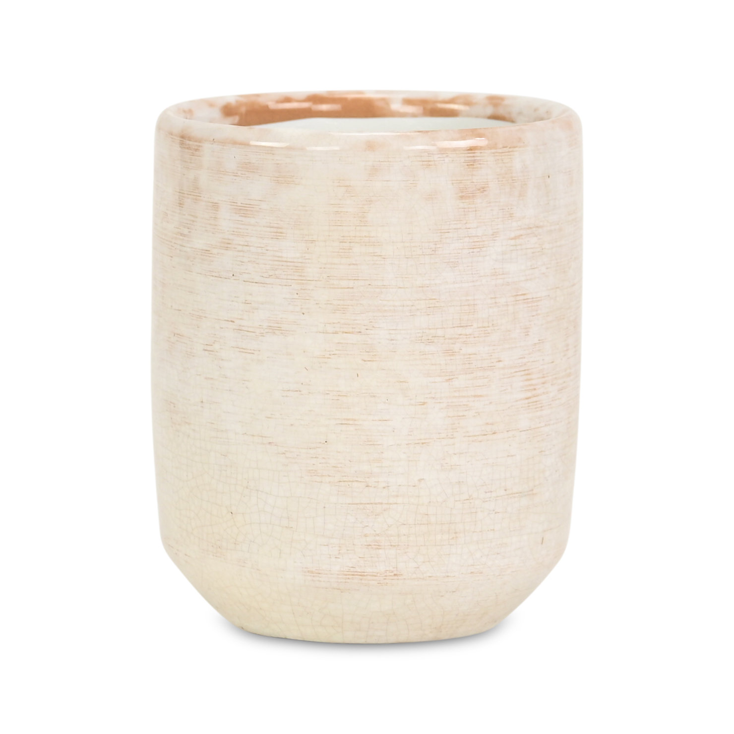 Sia Ceramic Pot Planter, 4.75" H x 4" W x 4" D, White