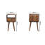 Lindall 30cm W Solid Wood Bedside Table