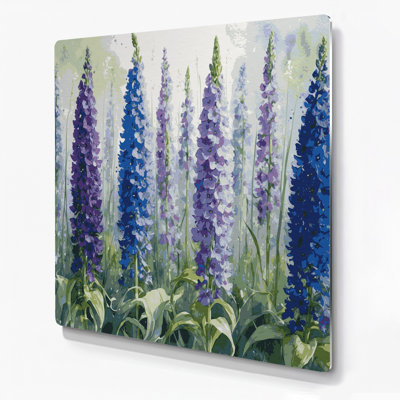 Art mural en métal Botanical Delphinium