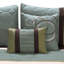 Ensemble d'édredon en microfibre vert / bleu 6 pièces-2120031789