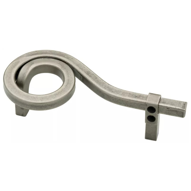 3-1/2" Iron Craft Swirl Pull Tumbled Pewter
