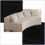 Canapé modulaire, velours côtelé modulaire courbé avec 4 coussins - Bureau de chambre à coucher de salon | Beige | Velours côtelé-1894392202