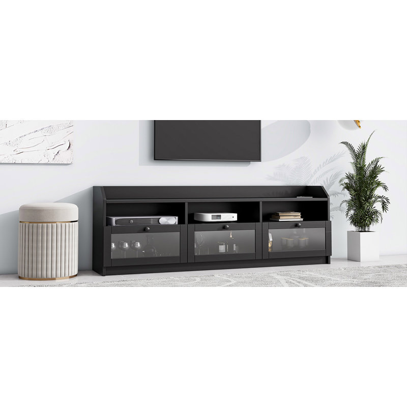 Meuble télé Bayview Chic Elegant, Noir