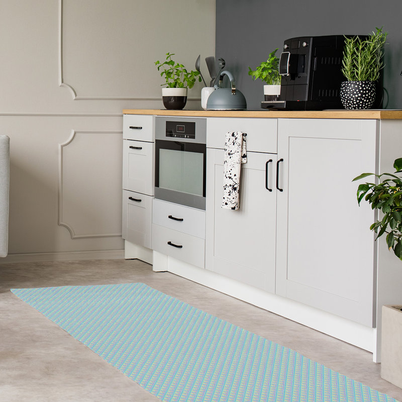 Tapis de zone verte dégradé géométrique, Tapis de couloir 2 pi 6 po x 8 pi