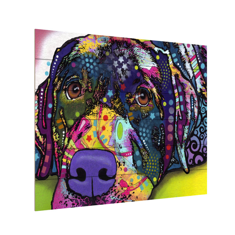 « sens labrador », impression, H 18 po x l 22 po x P 0,5 po, Latte en bois