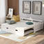 Lit de jour extensible avec couchette, lit de jour en bois avec couchette, gris (ANCIEN SKU: WF194887AAE)-463215043