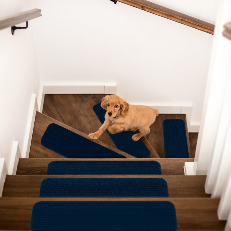 Tapis d'escalier Arturas, Bleu denim