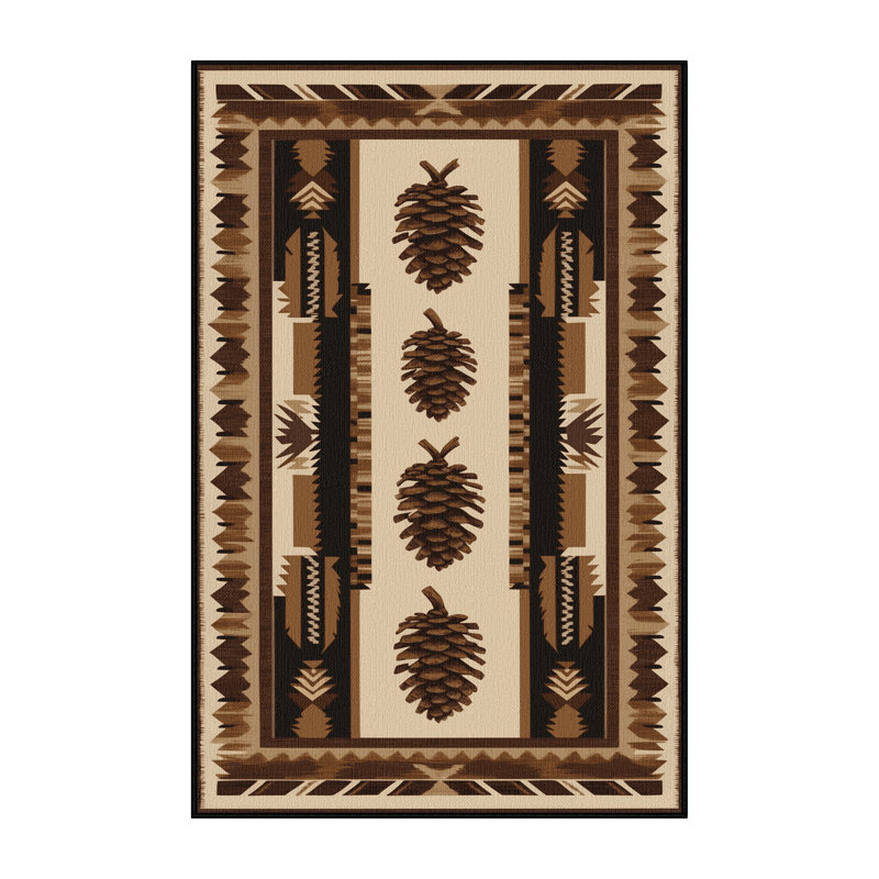  Tapis lavable Pinecone Southwestern, Rectangle 2 pi x 3 pi
