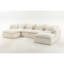 Canapés modulaires confortables en forme de nuage, velours blanc antique pour la vie moderne