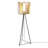 60"H Theo Gold Punched Metal Tripod Floor Lamp